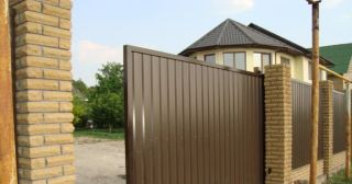 Купить откатные ворота из профнастила Моршанск, цена от 1739 руб.